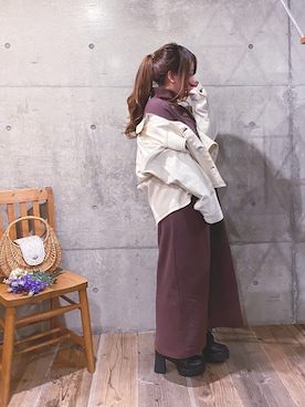 * 𝙠𝙧𝙣 *さん(レディース・148cm)の春コーディネート