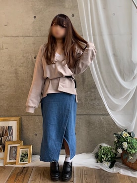 * 𝙠𝙧𝙣 *さん（レディース・148cm）の春コーディネート