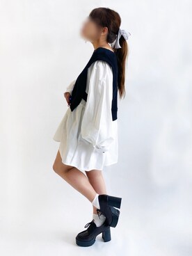 「オーバーサイズ」｜「アイテム（アンサンブル）」を使った、* 𝙠𝙧𝙣 *さん（レディース・148cm）の秋コーディネート