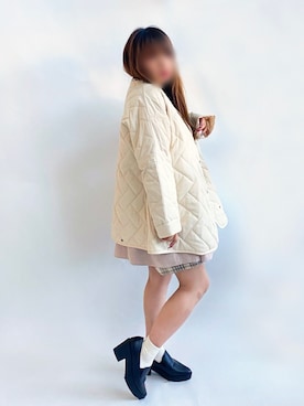 「オーバーコート」｜「アイテム（チュニック）」を使った、* 𝙠𝙧𝙣 *さん（レディース・148cm）の冬コーディネート
