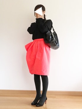 「Marc by Marc Jacobs（マークバイマークジェイコブス）のアイテム（スカート）」を使った、Chihaさん（レディース・158cm）の冬コーディネート