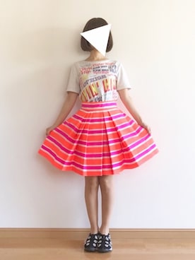 「Marc by Marc Jacobs（マークバイマークジェイコブス）のアイテム（スカート）」を使った、Chihaさん（レディース・158cm）の春コーディネート