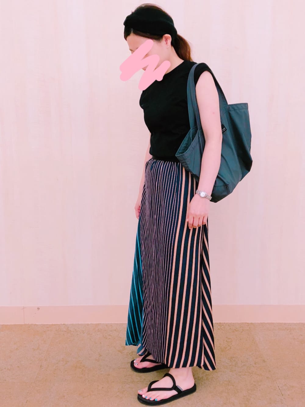 IENA(イエナ) ⁄ マルチストライプランダムフレアスカート⁄36⁄レーヨン  