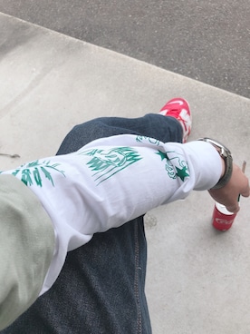 「Octopus（オクトパス）のアイテム（パンツ）」を使った、えいるって奴さん（メンズ・175cm）の夏コーディネート