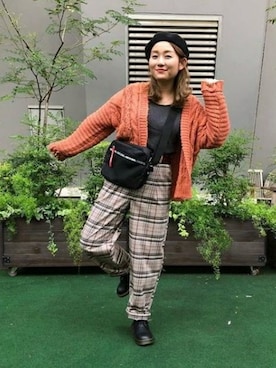 「cepo.」｜「アイテム（ハンチング/ベレー帽）」を使った、cepo公式さん（レディース・153cm）の秋コーディネート