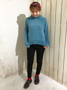 「e.r.g*（イーアールジー）のアイテム（パンツ）」を使った、cepo公式さん（レディース・161cm）の秋コーディネート