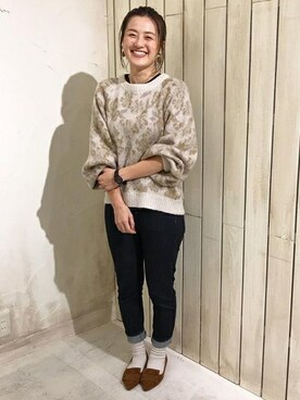 「e.r.g*（イーアールジー）のアイテム（パンツ）」を使った、cepo公式さん（レディース・165cm）の秋コーディネート