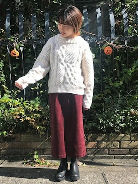 「アイテム（スカート）」を使った、cepo公式さん（レディース・145cm）の秋コーディネート