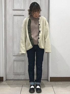 「cepo（セポ）のアイテム（ブルゾン）」を使った、cepo公式さん（レディース・159cm）の冬コーディネート