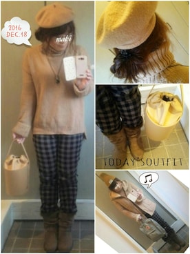 「NICE CLAUP（ナイスクラップ）のアイテム（モッズコート）」を使った、♡♡♡さん（レディース・158cm）の冬コーディネート