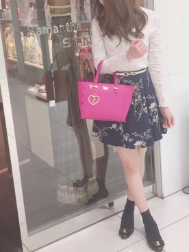 「サマンサタバサ」｜うーちゃん♡.*･ﾟ　さん（レディース・163cm・10代）の春コーディネート