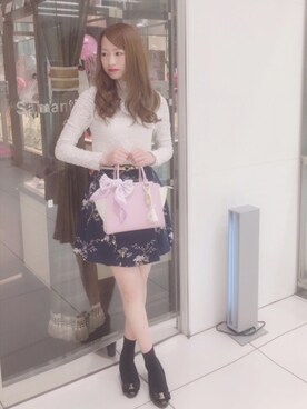 「サマンサタバサ」｜うーちゃん♡.*･ﾟ　さん（レディース・163cm・10代）の春コーディネート
