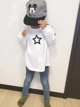 「jeans-b（ジーンズベー）のアイテム」を使った、あン(´- `*さん（キッズ・90cm）の春コーディネート