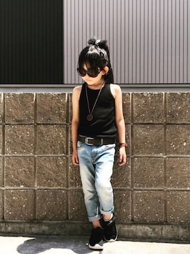 「ヘアゴム」｜「アイテム（その他）」を使った、nenechalさん（キッズ・110cm）の春コーディネート