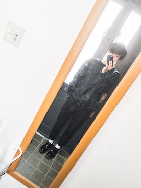 「Dr. Martens（ドクターマーチン）のDr.Martens (ドクターマーチン)/1461 3EYE GIBSON SHOES（その他シューズ）」を使った、Mさん（メンズ・172cm）の冬コーディネート