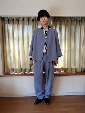 「Lui's（ルイス）のアイテム（セットアップ）」を使った、風美 圭さん（メンズ・171cm）の春コーディネート