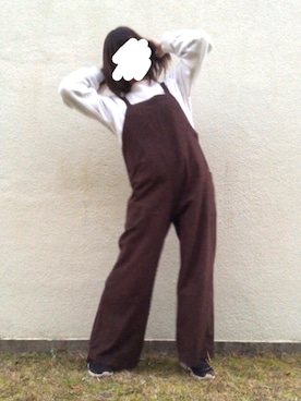 「AMERICAN HOLIC（アメリカンホリック）のアイテム（つなぎ/オールインワン）」を使った、ゆゆさん（レディース・156cm）の冬コーディネート