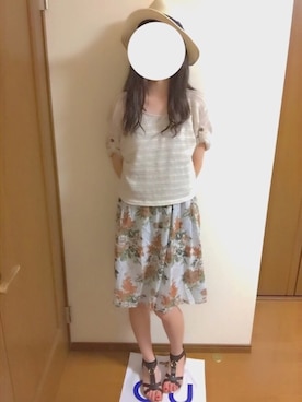 「connect（コネクト）のアイテム（帽子）」を使った、Miiさん（レディース・168cm）の夏コーディネート