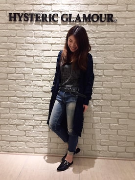 「スタッズベルト」｜「アイテム（サンダル）」を使った、SUZUKIさん（レディース・150cm）の秋コーディネート