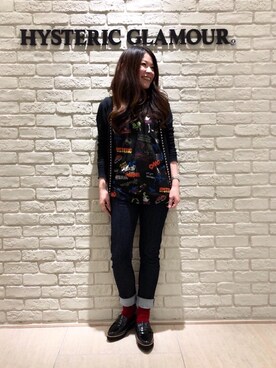 「スタッズ」｜「アイテム（レッグウェア）」を使った、SUZUKIさん（レディース・150cm）の冬コーディネート