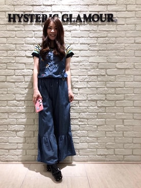 「アイテム（つなぎ/オールインワン、ブルー系）」を使った、SUZUKIさん（レディース・150cm）の春コーディネート