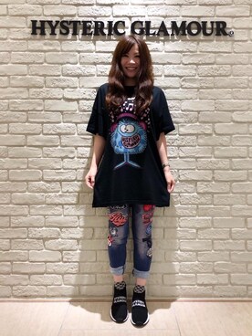 SCRATCHワッペンデニム プリント レギンスを使ったレディース人気 SCRATCHワッペンデニム プリント レギンスを使ったレディース人気