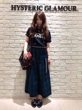 「スタッズベルト」｜「アイテム（財布/小物）」を使った、SUZUKIさん（レディース・150cm）の夏コーディネート