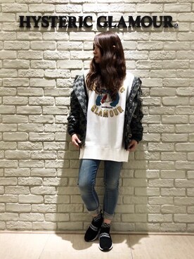 「刺繍」｜「アイテム（ミリタリージャケット）」を使った、SUZUKIさん（レディース・150cm）の秋コーディネート