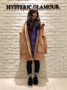 「HYSTERIC GLAMOUR（ヒステリックグラマー）のアイテム（モッズコート）」を使った、SUZUKIさん（レディース・150cm）の秋コーディネート