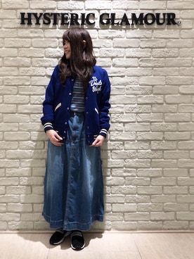 スタジャンを使った モックネック のレディース人気ファッションコーディネート Wear