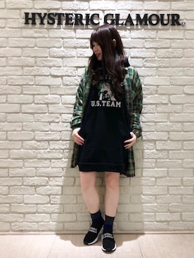 「パーカーワンピ」｜「アイテム（ワンピース/ドレス）」を使った、SUZUKIさん（レディース・150cm）の冬コーディネート