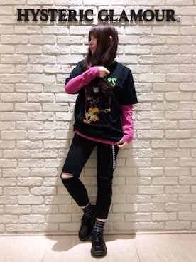 「スタッズ」｜「アイテム（レッグウェア）」を使った、SUZUKIさん（レディース・150cm）の冬コーディネート