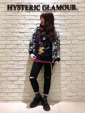 「スタッズベルト」｜「アイテム（ジャケット/アウター）」を使った、SUZUKIさん（レディース・150cm）の冬コーディネート