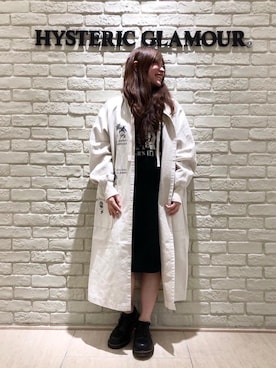 「ロングジャケット」｜「アイテム（ワンピース/ドレス）」を使った、SUZUKIさん（レディース・150cm）の春コーディネート