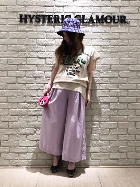 「ラベンダー」｜「アイテム（財布/小物）」を使った、SUZUKIさん（レディース・150cm）の春コーディネート