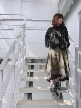 「ネコ」｜「アイテム（ブルゾン）」を使った、SUZUKIさん（レディース・150cm）の秋コーディネート
