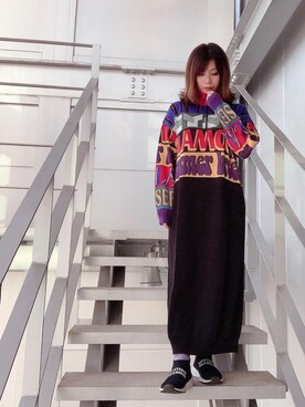「HYSTERIC GLAMOUR（ヒステリックグラマー）のHYSTERIC INTENTION ジャガードワンピース（ワンピース）」を使った、SUZUKIさん（レディース・150cm）の秋コーディネート