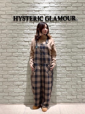 「HYSTERIC GLAMOUR（ヒステリックグラマー）のアイテム（サロペット/オーバーオール）」を使った、SUZUKIさん（レディース・150cm）の秋コーディネート