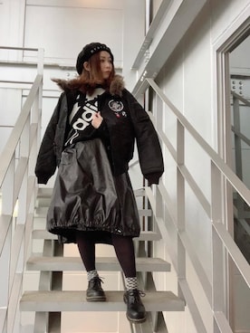 「N2B」｜「アイテム（ハンチング/ベレー帽）」を使った、SUZUKIさん（レディース・150cm）の冬コーディネート