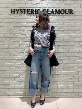 「ストレートパンツ」｜「アイテム（財布/小物）」を使った、SUZUKIさん（レディース・150cm）の春コーディネート
