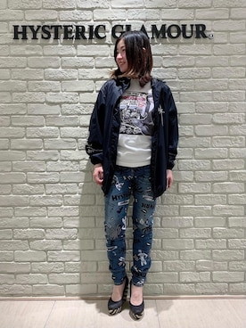 「雨の日」｜「アイテム（ブルゾン）」を使った、SUZUKIさん（レディース・150cm）の春コーディネート