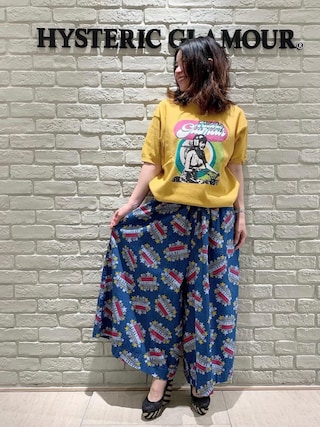 ヒステリックグラマー　hysteric glamour タックキュロットスカート HYSTERIC GLAMOUR（ヒステリックグラマー）の「SUPER HYSTERIC柄