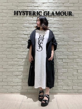 「ロングシャツ」｜「アイテム（その他アウター）」を使った、SUZUKIさん（レディース・150cm）の夏コーディネート