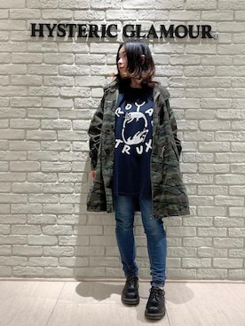 「長袖シャツ」｜「アイテム（その他アウター）」を使った、SUZUKIさん（レディース・150cm）の秋コーディネート
