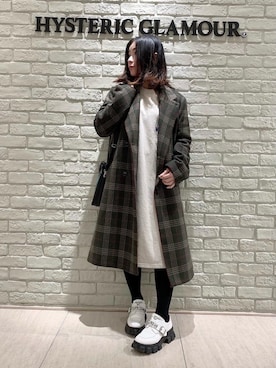HYSTERIC GLAMOURのアイテムを使った「チェックコート」の人気