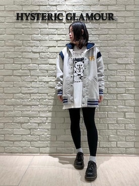 「ロンt」｜「アイテム（スタジャン）」を使った、SUZUKIさん（レディース・150cm）の秋コーディネート
