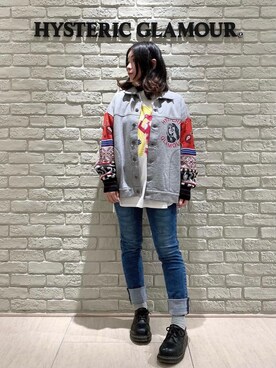 「長袖シャツ」｜「アイテム（その他アウター）」を使った、SUZUKIさん（レディース・150cm）の秋コーディネート