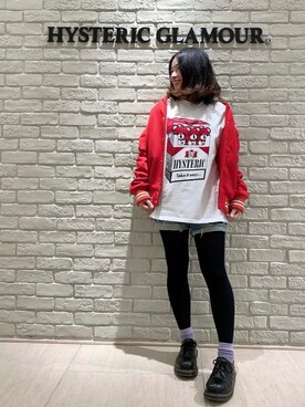 「ロンt」｜「アイテム（スタジャン）」を使った、SUZUKIさん（レディース・150cm）の秋コーディネート