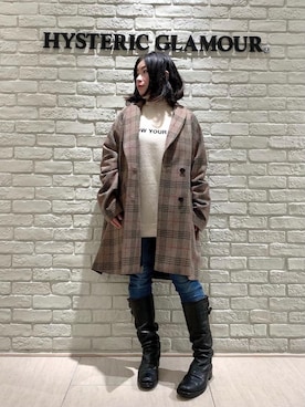 「タートル」｜「アイテム（その他アウター）」を使った、SUZUKIさん（レディース・150cm）の秋コーディネート