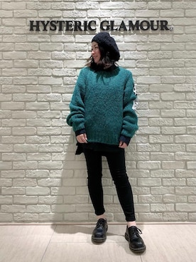 「ﾋﾞｯｸﾞｼﾙｴｯﾄ」｜「アイテム（ハンチング/ベレー帽）」を使った、SUZUKIさん（レディース・150cm）の秋コーディネート